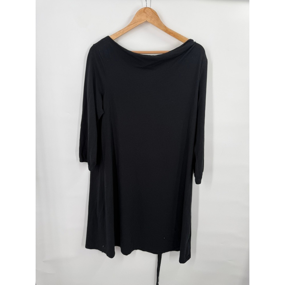 Lands End Knit Dress Womens XL 18-20 Back Belt Minimalist Classic Timeless